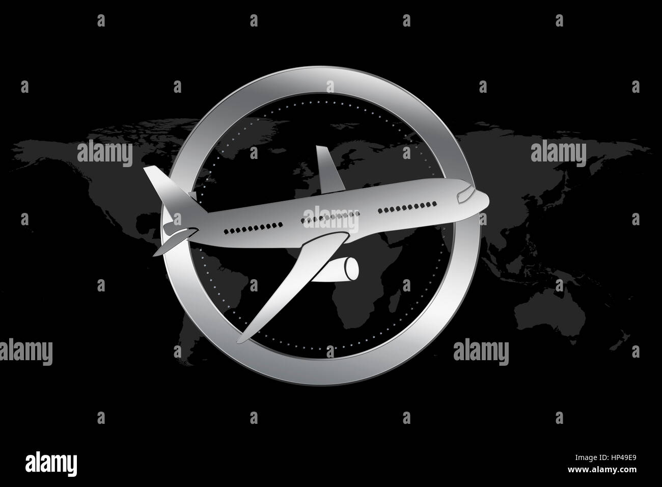 Billet d'Avion - Compagnie aérienne / Symbole Symbole dans style de luxe Banque D'Images