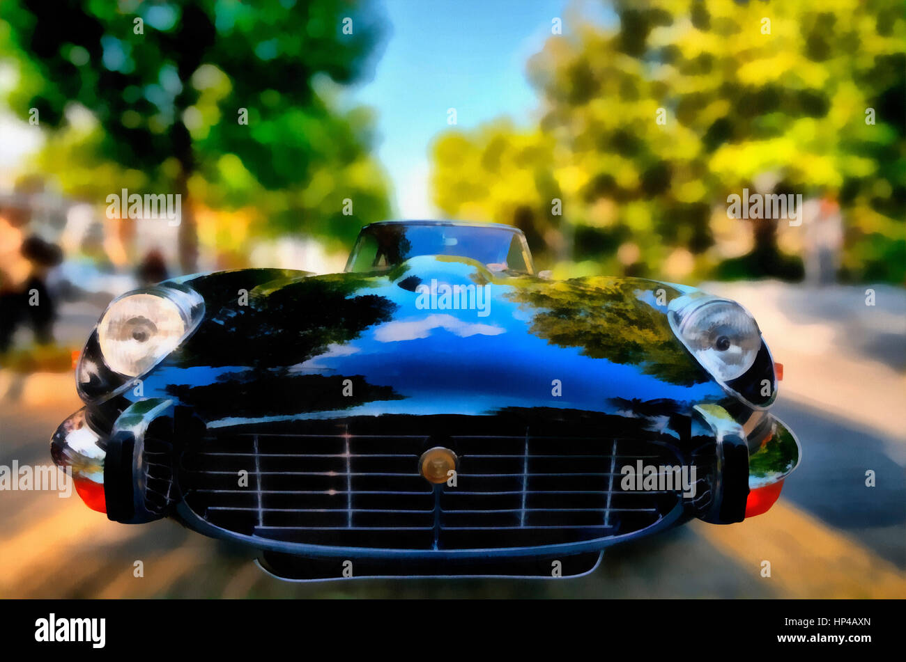 1971 Jaguar Type E V12 Coupé Banque D'Images