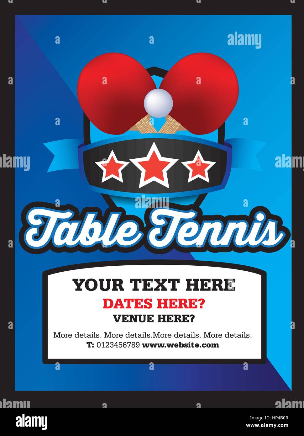Tennis de table Vector clip-art annonce modifiable ou poster Illustration de Vecteur