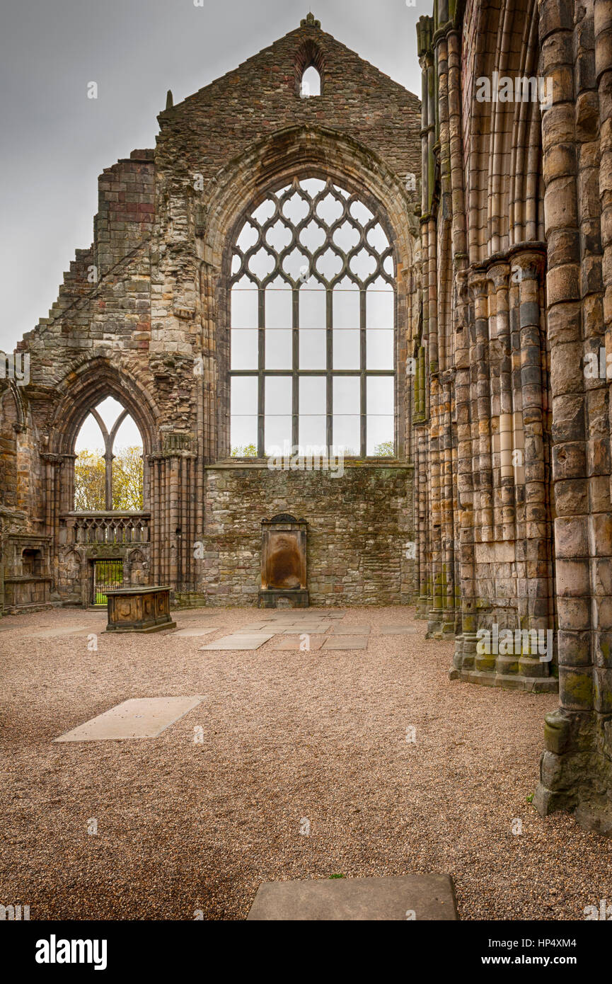 La ruine de l'abbaye de Holyrood à Edimbourg - Ecosse. Banque D'Images