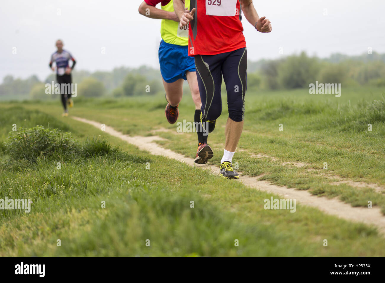 Marathon de l'extérieur on road Banque D'Images