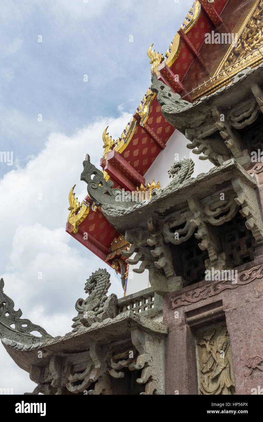 Temple bouddhiste du Bouddha inclinable (Wat Pho) à Bangkok, Thaïlande Banque D'Images