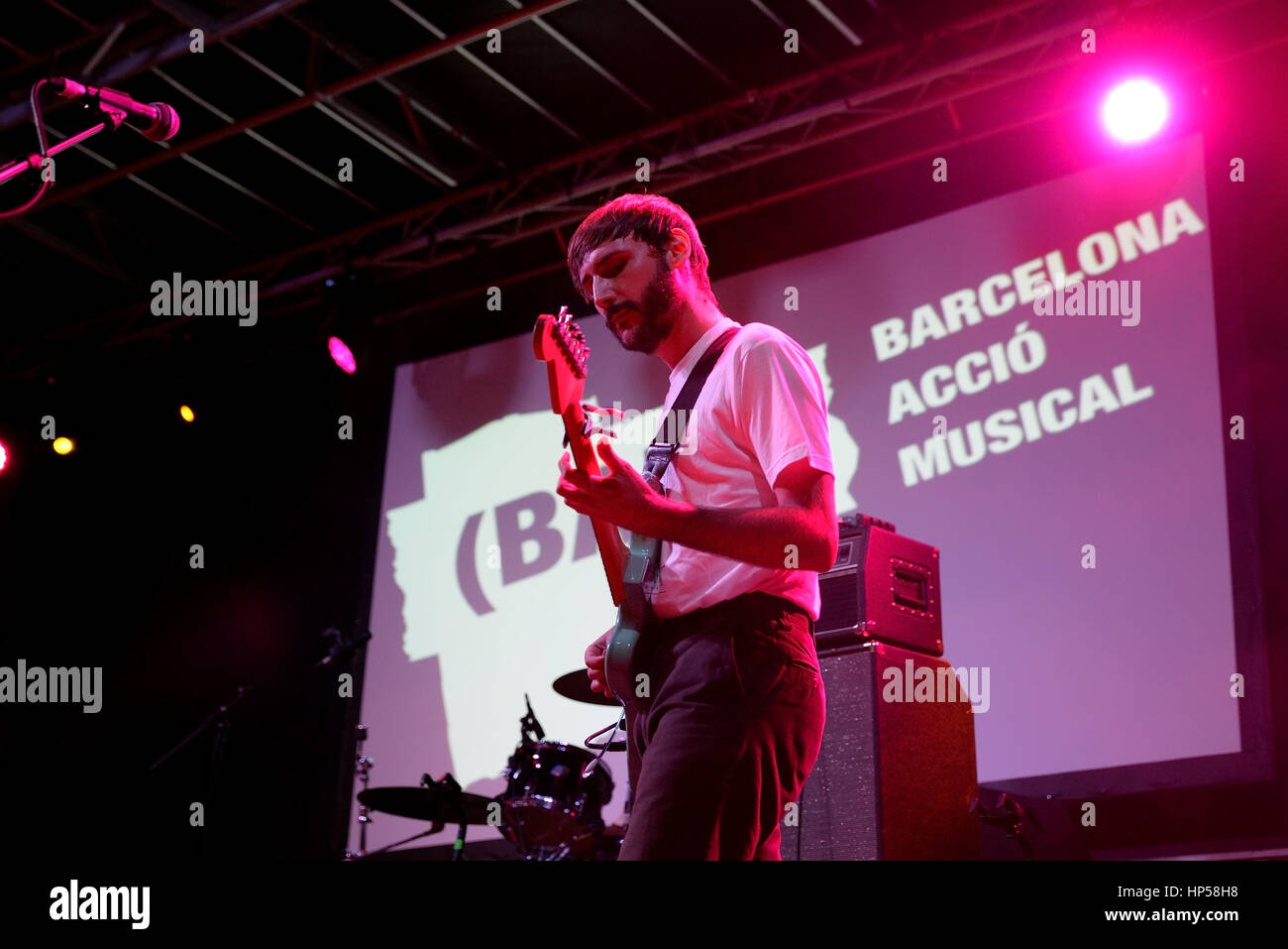 Barcelone - 18 SEPT : Plage Plage (band) en concert au Festival Bam le 18 septembre 2015 à Barcelone, Espagne. Banque D'Images