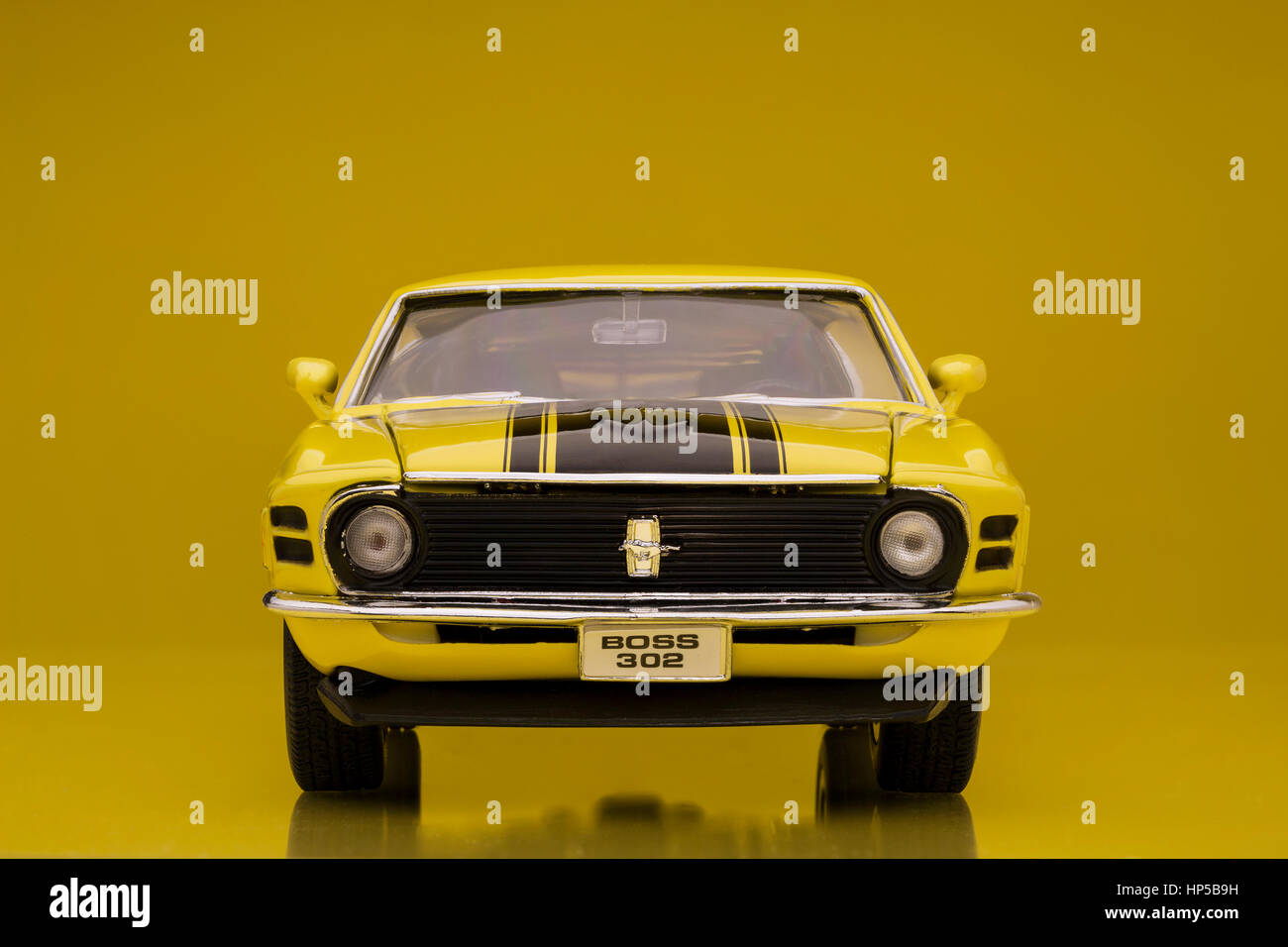 1970 Ford Mustang Boss 302 Welly voiture modèle moulé. Banque D'Images