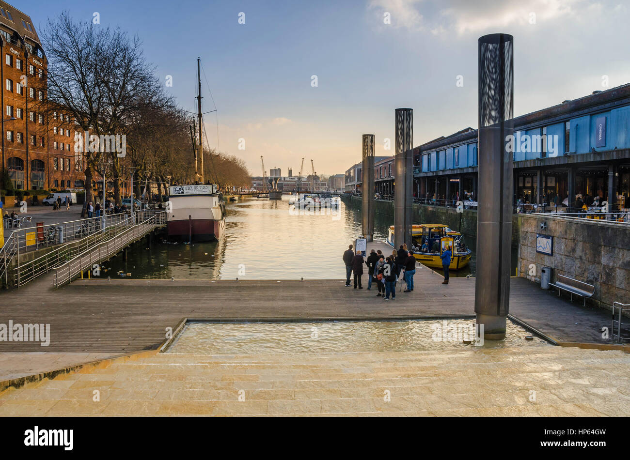 Une vue sur le port de Bristol. Banque D'Images