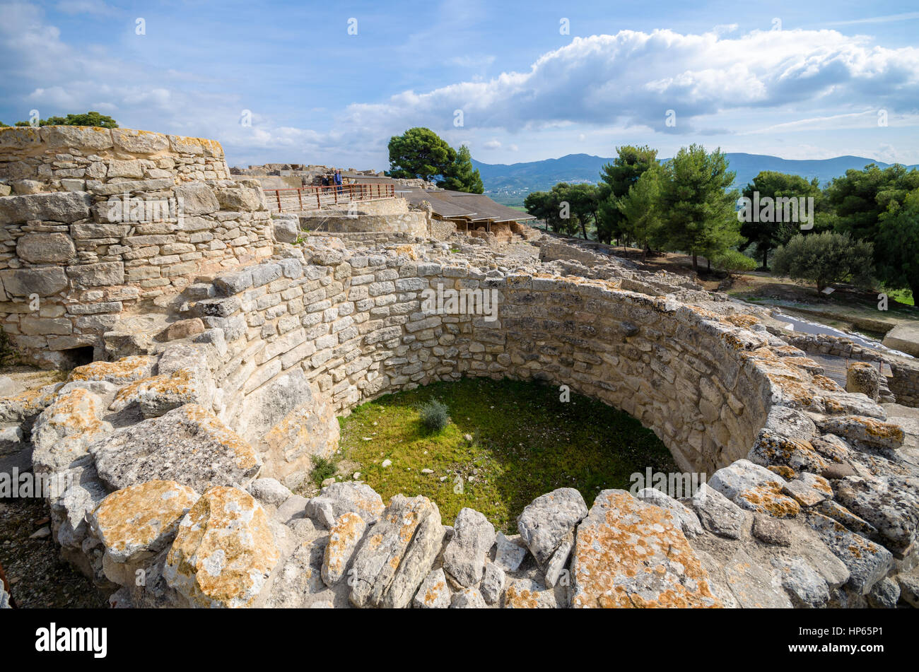 Les ruines antiques de la ville de Phaistos, en Crète. ici a été trouvé ...