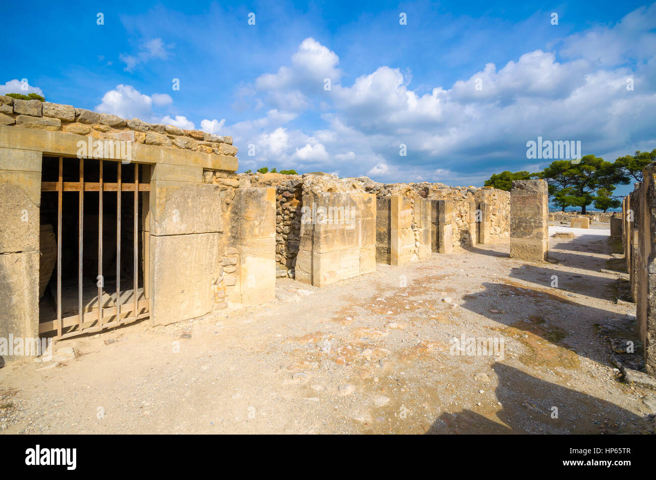 Les ruines antiques de la ville de Phaistos, en Crète. ici a été trouvé ...