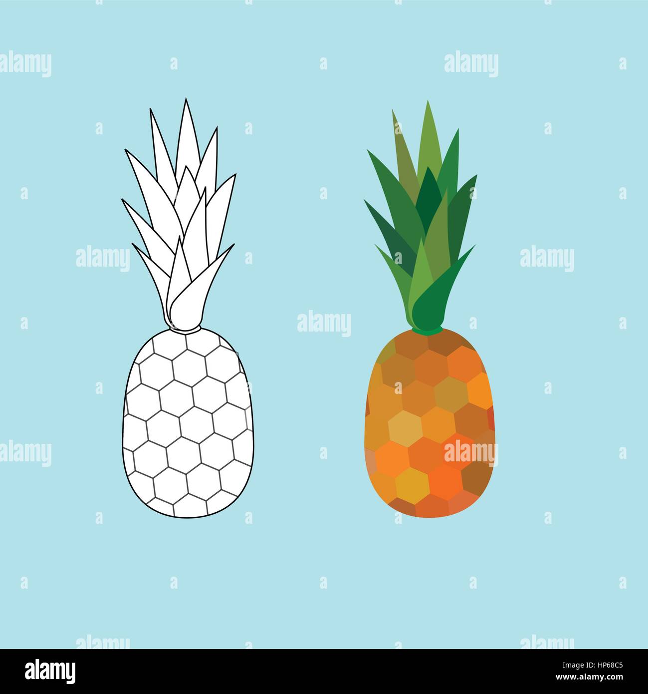 Vector illustration d'ananas Illustration de Vecteur