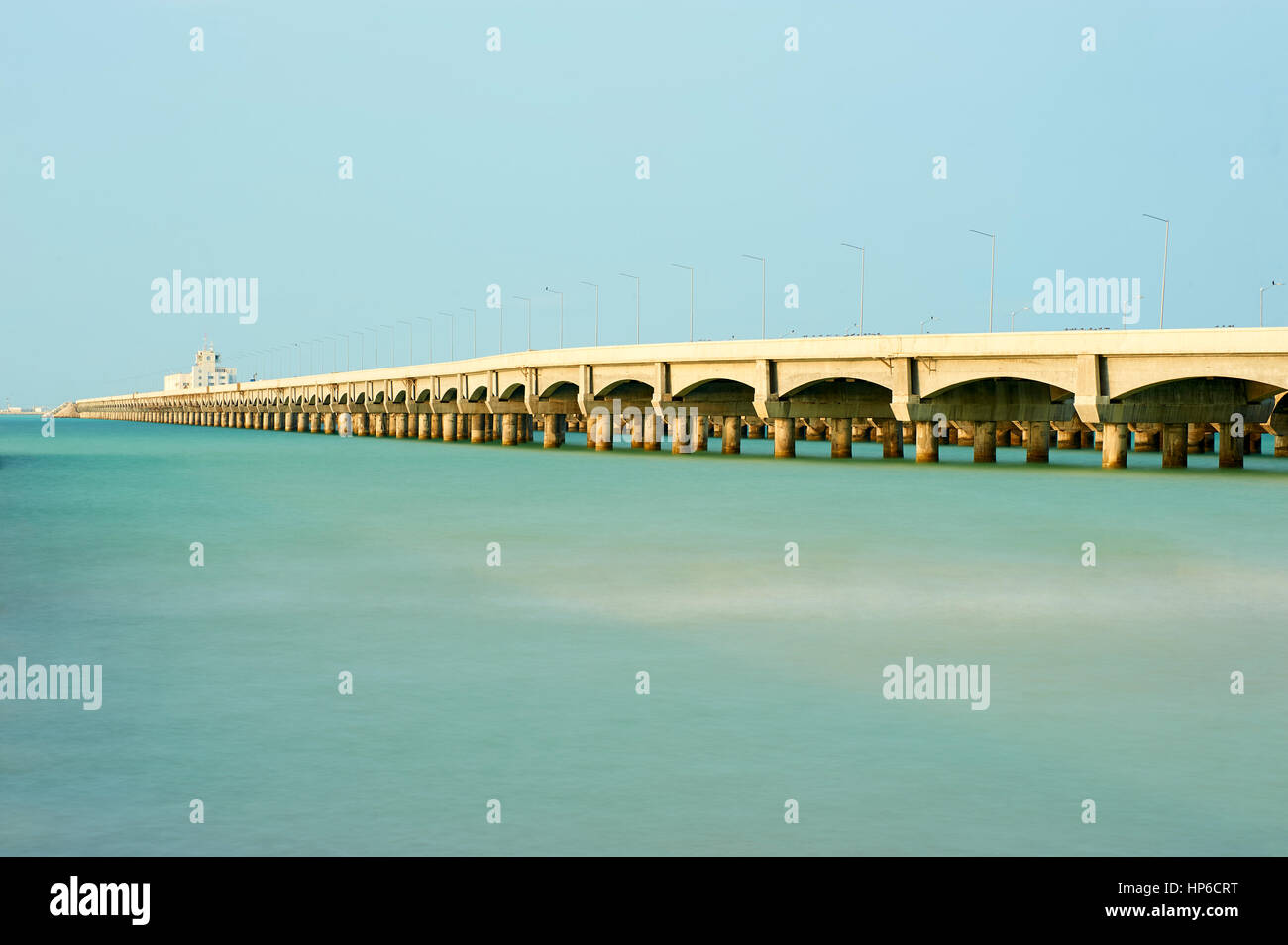 La douane du port de Progreso, Yucatan, Mexique, 4 milles de longueur. le transit en 2014 était 283 608 passagers et de 2 308,000 tonnes de marchandises. Inauguré en 1989. Banque D'Images