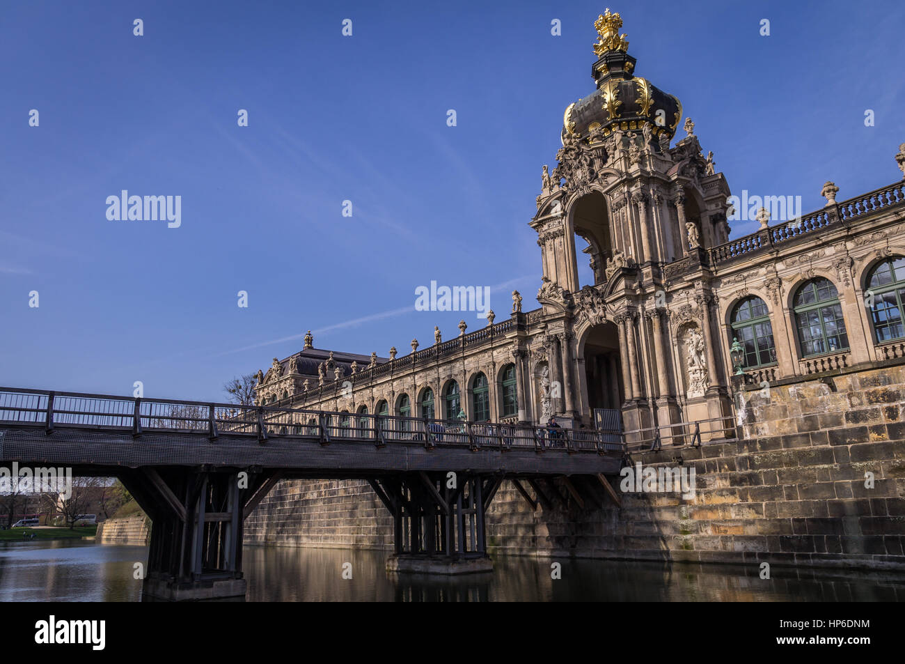 La porte de la Couronne au palais Zwinger de Dresde Banque D'Images