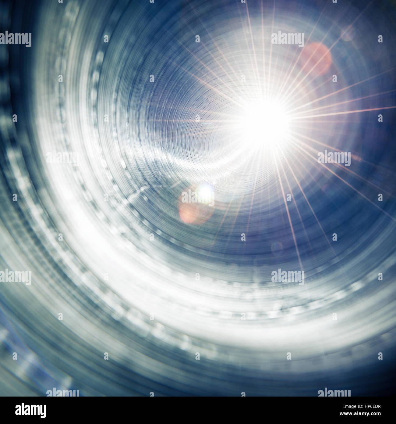 Résumé arrière-plan flou doux formes rondes. La lumière vive et l'effet lens flare. Banque D'Images