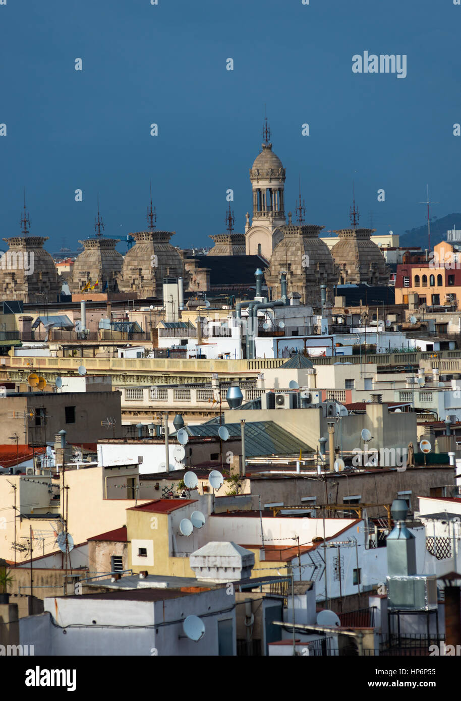 Tribunal Superior de Justicia Sala y civile ou pénale Haute Cour de Justice de la Catalogne vu de Santa Maria del Mar, La Ribera, Barcelone, Espagne. Banque D'Images