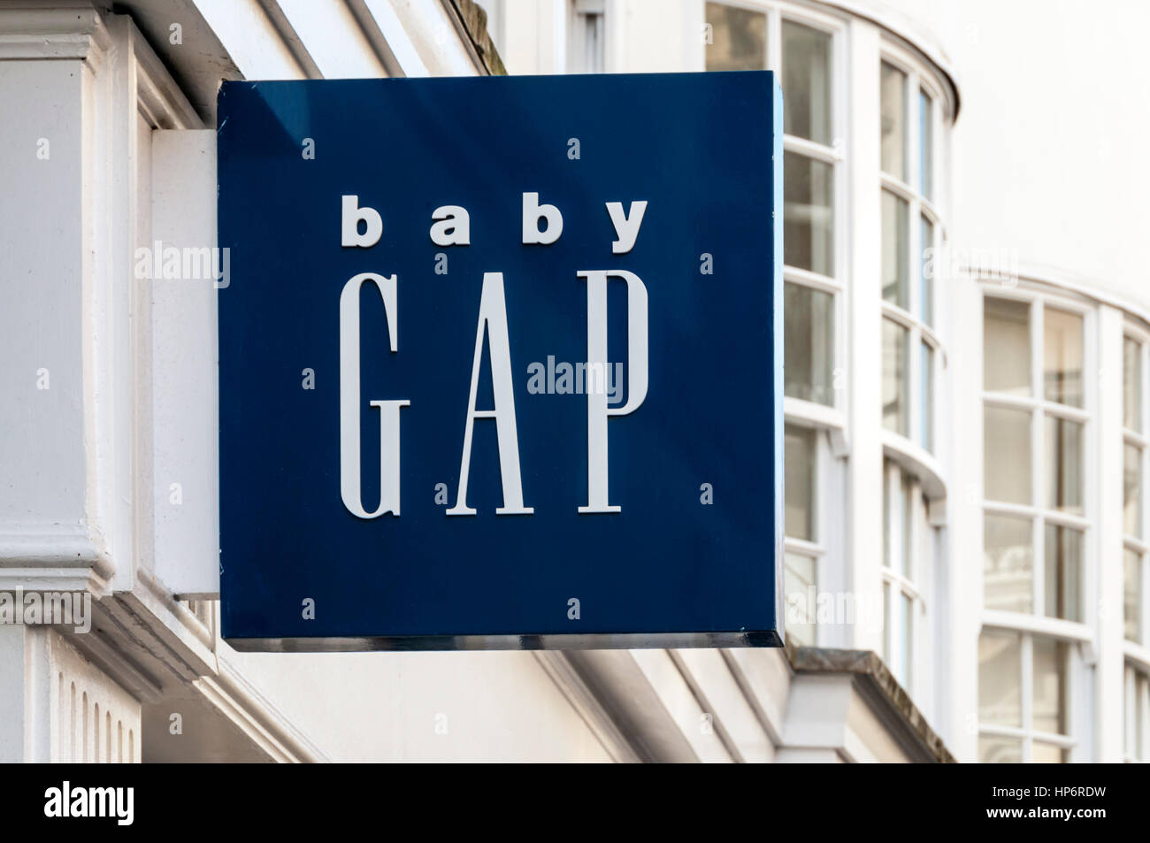 Une boutique sign pour bébé Gap. Banque D'Images