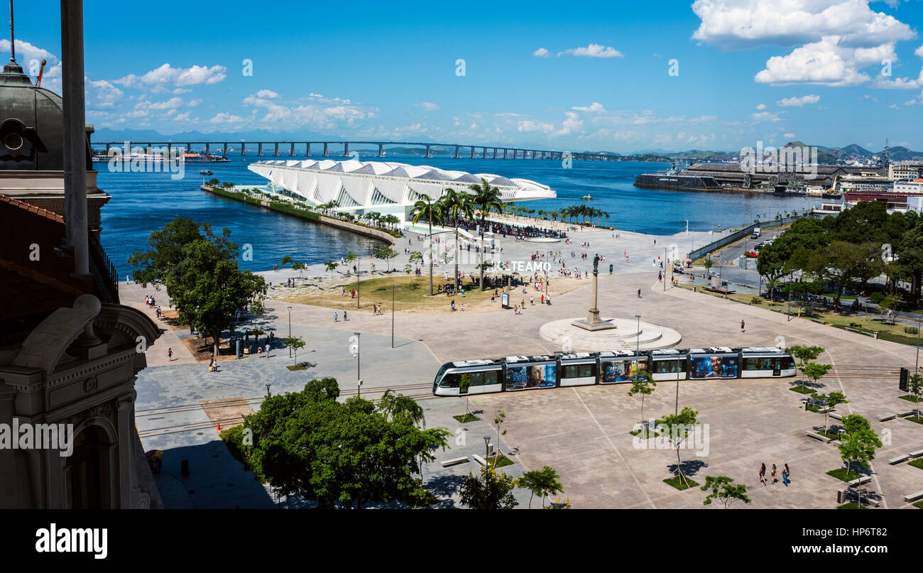 Rio de Janeiro, Brésil - le 4 janvier 2017, le Musée de demain (Demain), le musée conçu par l'architecte espagnol Santiago Calatrava, à Rio de Janeiro, B Banque D'Images