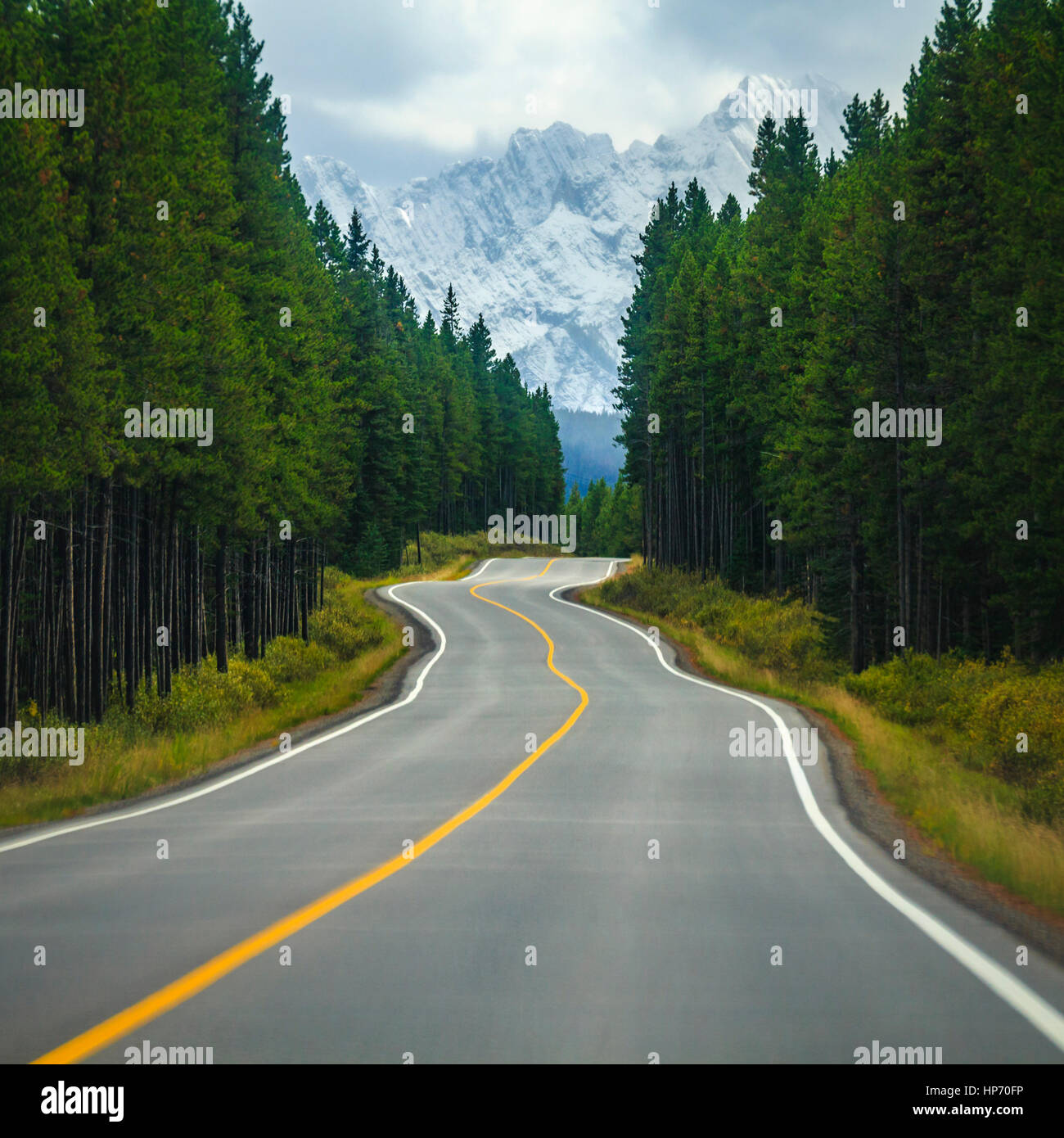 La longue route d'embarquement parfait au Canada Banque D'Images