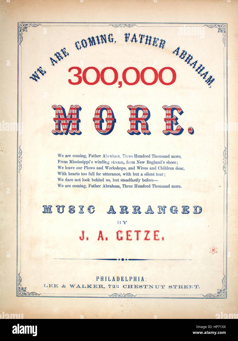 Sheet Music image de couverture de la chanson 'Nous sommes père Abraham,  plus 300 000 Chanson et Chorus', avec une œuvre originale de la lecture des  notes de musique organisé par JA'