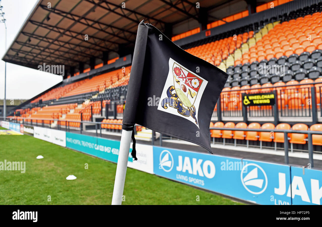 Le stade Hive avant le match Sky Bet League 2 entre Barnett et Portsmouth au stade Hive à Londres. 18 février 2017. Usage éditorial uniquement. Pas de merchandising. Pour les images de football, les restrictions FA et Premier League s'appliquent inc. Aucune utilisation Internet/mobile sans licence FAPL - pour plus de détails, contactez football Dataco Banque D'Images