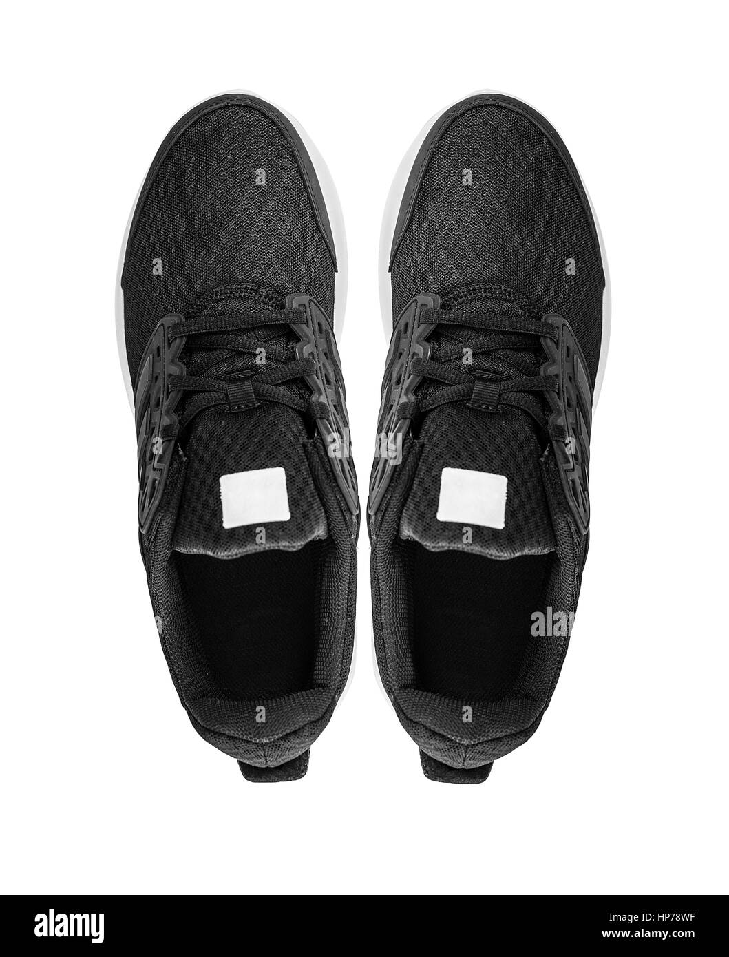 Espadrilles sans marque noire. Banque D'Images