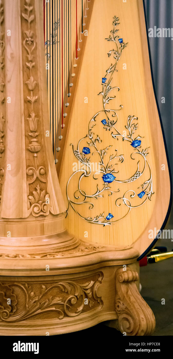 Formes et détails harpe Banque D'Images