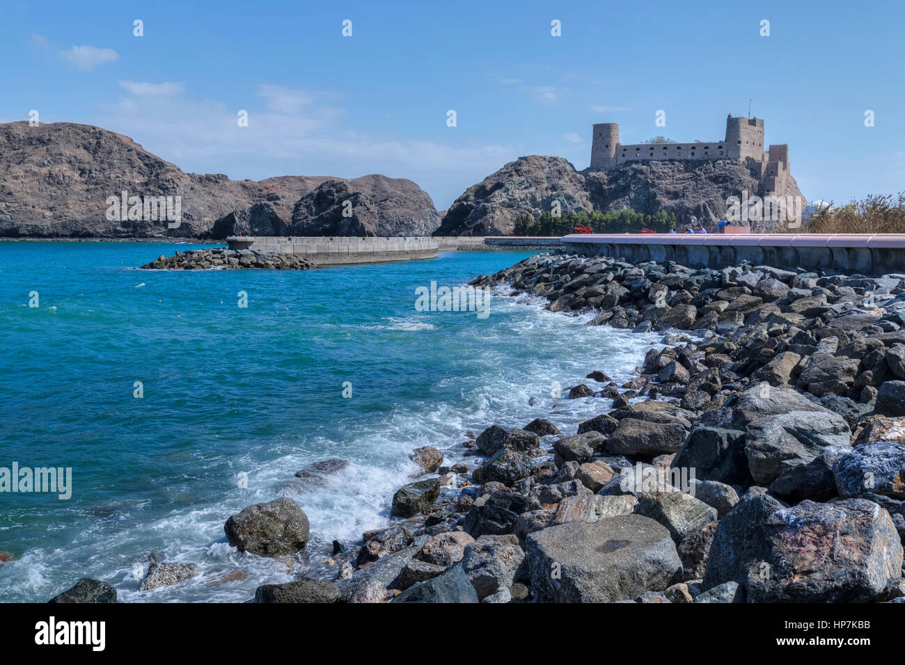 Al Jalaili Fort, Muscat, Oman, au Moyen-Orient, en Asie Banque D'Images