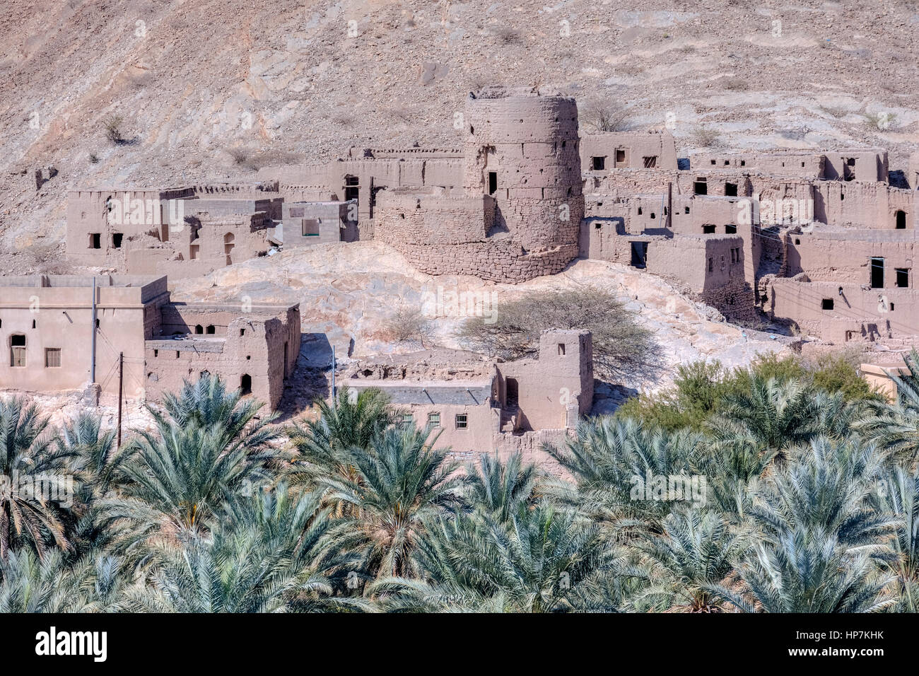 Ancien village abandonné près de Nizwa, Oman, au Moyen-Orient, en Asie Banque D'Images