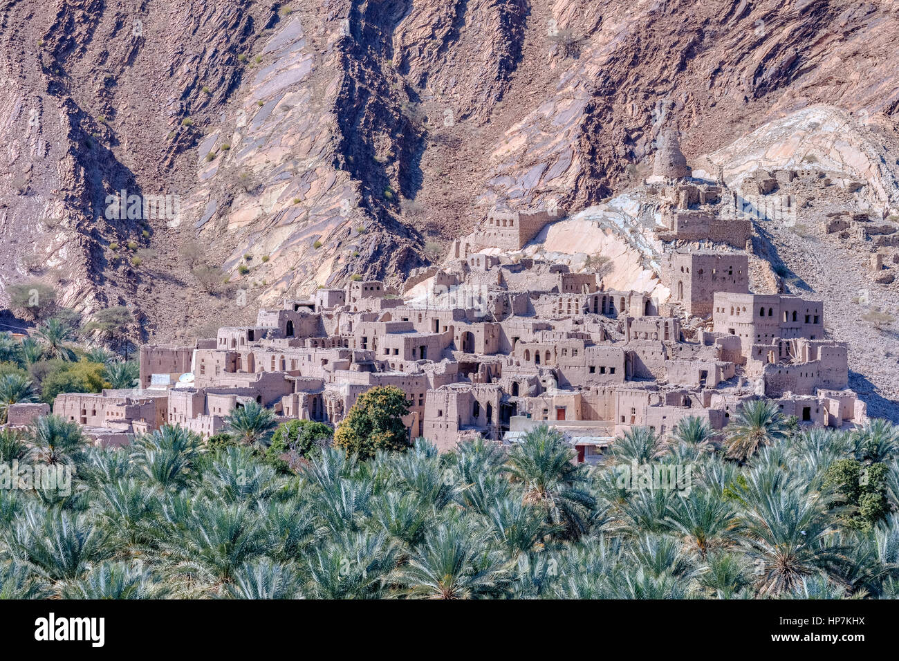 Ancien village abandonné près de Nizwa, Oman, au Moyen-Orient, en Asie Banque D'Images