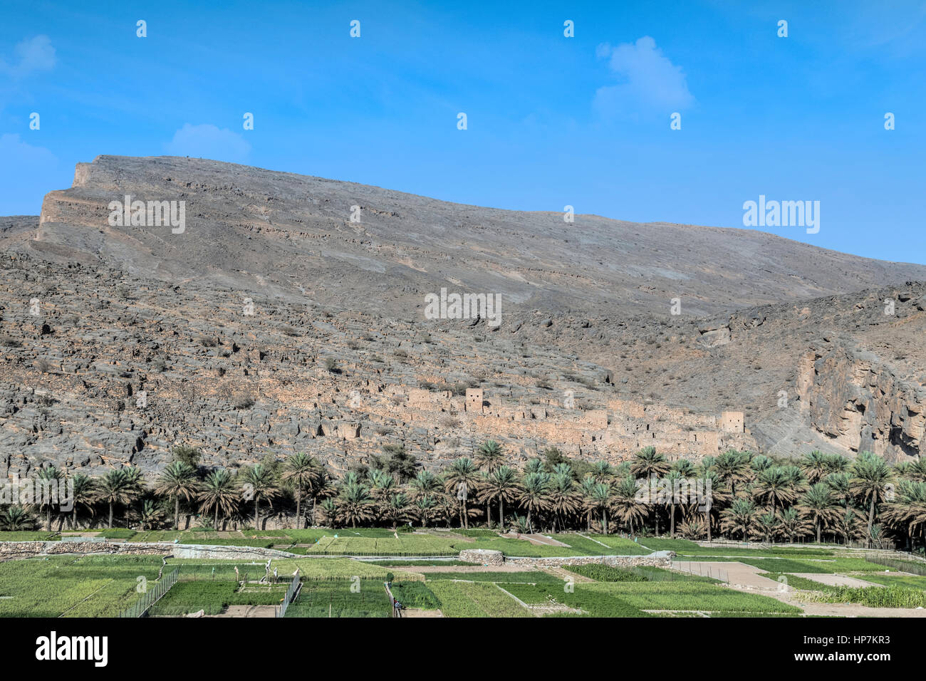 La nécrose de la vallée, Riwaygh, Oman, au Moyen-Orient, en Asie Banque D'Images