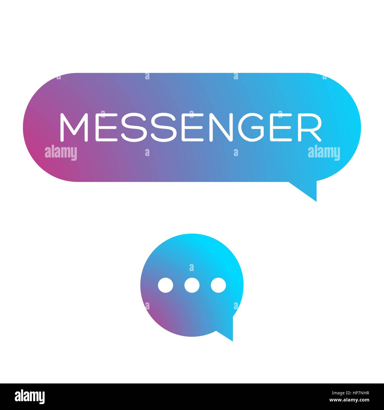 Vecteur icône Messenger Illustration de Vecteur