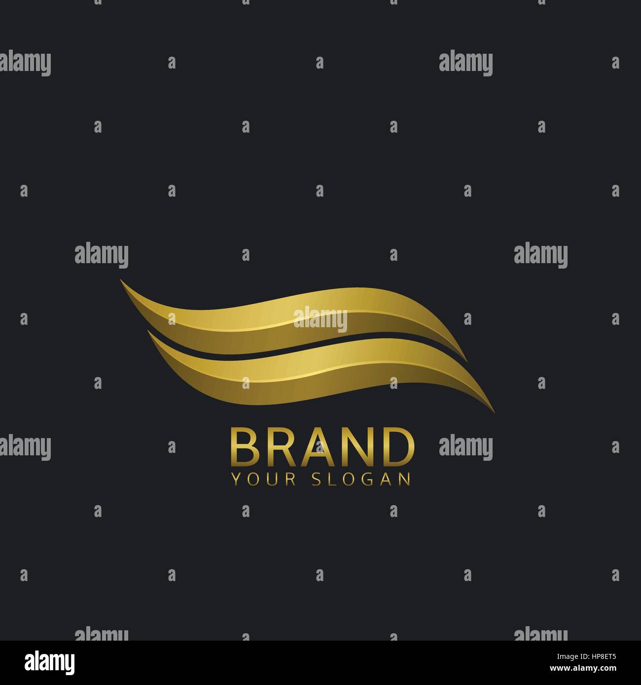 Modèle logo Wave Illustration de Vecteur