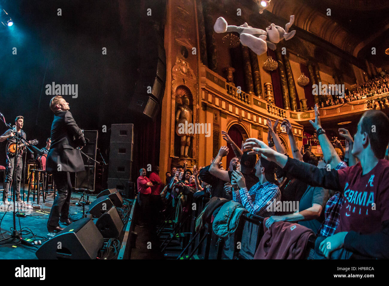 Detroit, Michigan, USA. Feb 15, 2017. FRANKIE BALLARD sur la scène de l'homme Dix WYCD Jam au Fillmore à Detroit, MI 15 février 2017 sur Crédit : Marc Nader/ZUMA/Alamy Fil Live News Banque D'Images