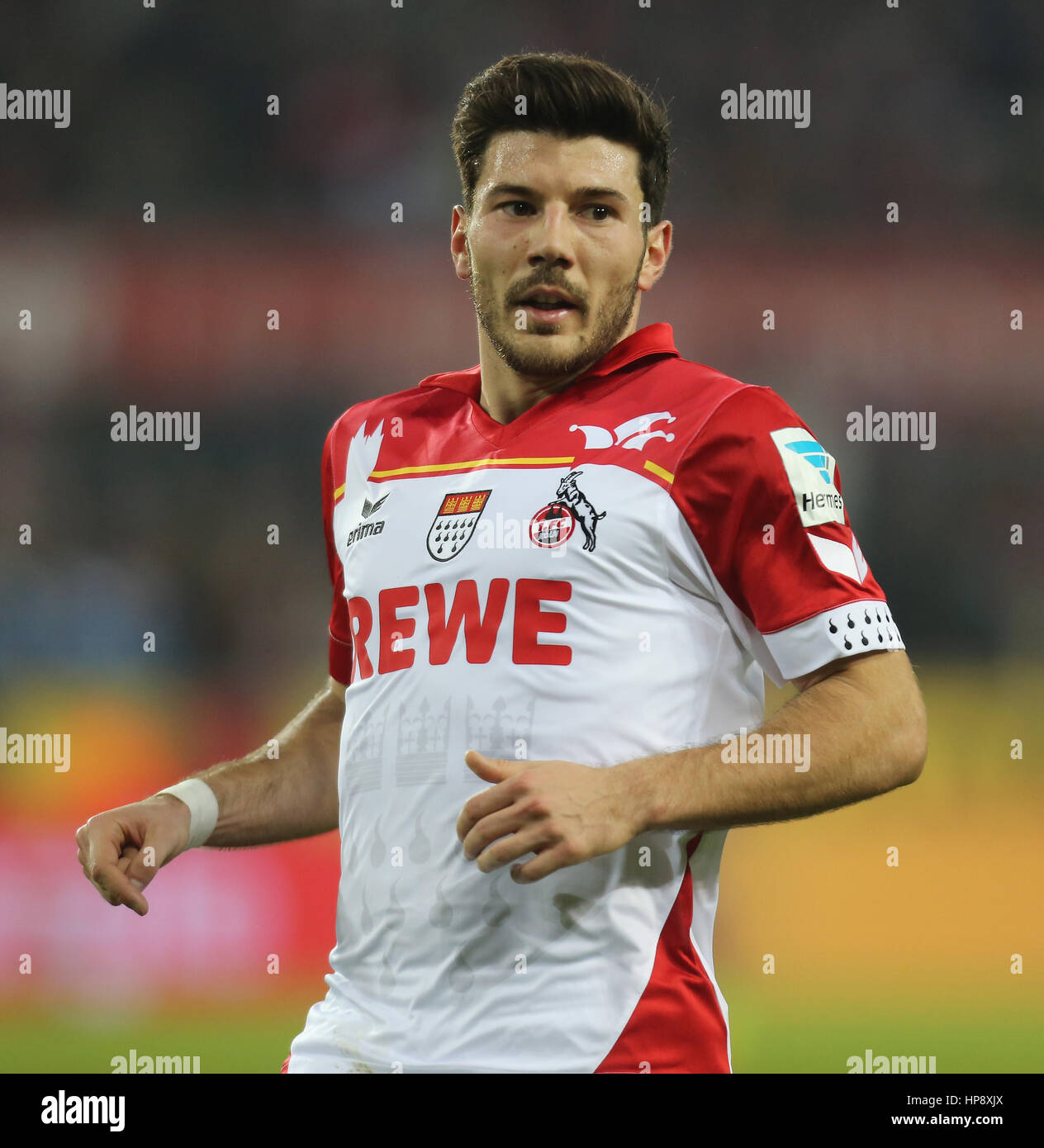 Cologne, Allemagne, le 19 février 2017, journée de Bundesliga, 21 1. FC Cologne - FC Schalke 04 : Milos Jojic (Koeln). © Juergen Schwarz/Alamy Live News Banque D'Images