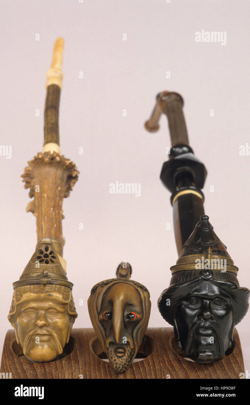 Alberto Paronelli,collection de pipes en terre,Comerio Banque D'Images