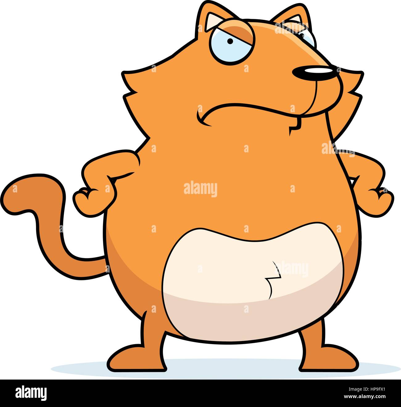 Un Dessin De Chat Avec Une Expression De Colere Image Vectorielle Stock Alamy