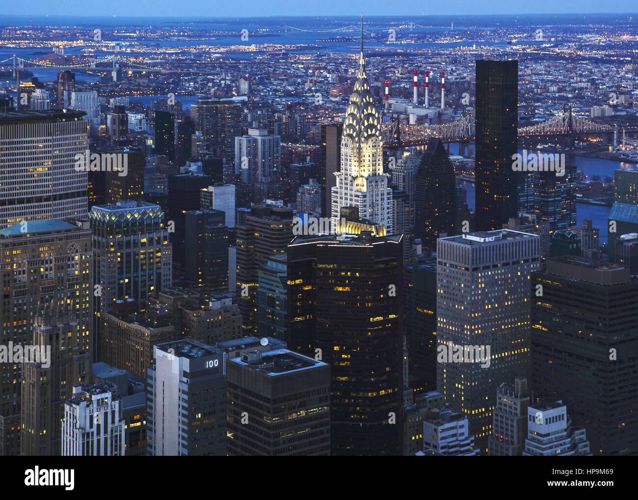 Manhattan mit Blick ueber-Chrysler building, New York, USA Banque D'Images