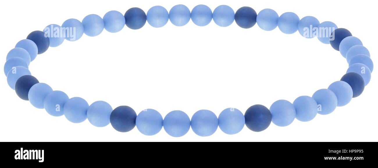Armkette mit blauen perlen Banque D'Images