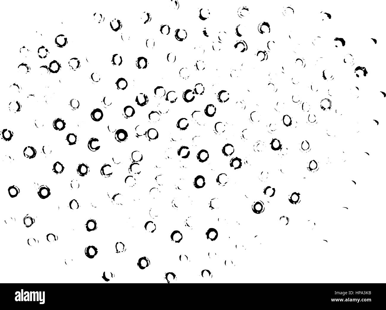 Points ronde stamp Châssis à vide de l'espace pour votre texte. Forme du cercle. Grunge texture. Illustration de Vecteur