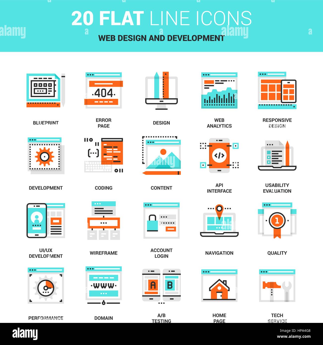 Conception et développement du site Web Illustration de Vecteur