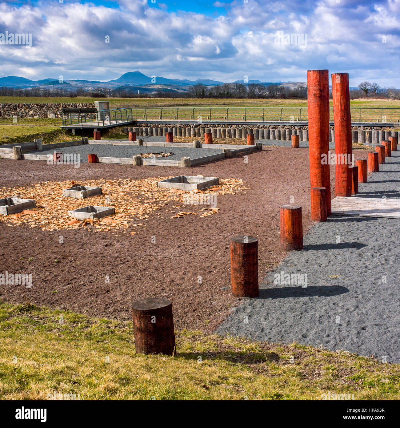 Oppidum gaulois de Corent, site archéologique, Puy de Dome, France, Europe Banque D'Images