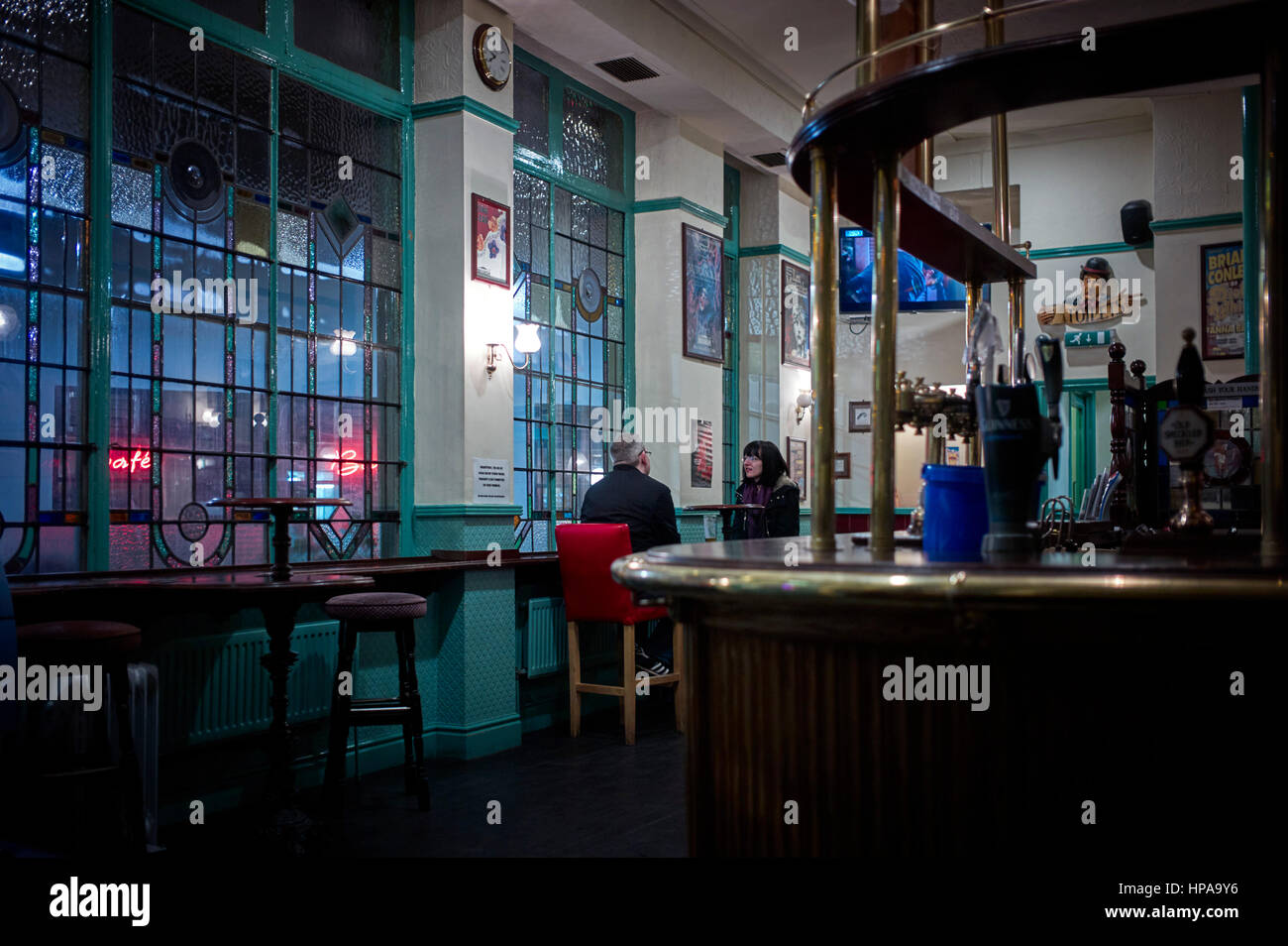 Le vieux Fox Pub intérieur à Birmingham Banque D'Images