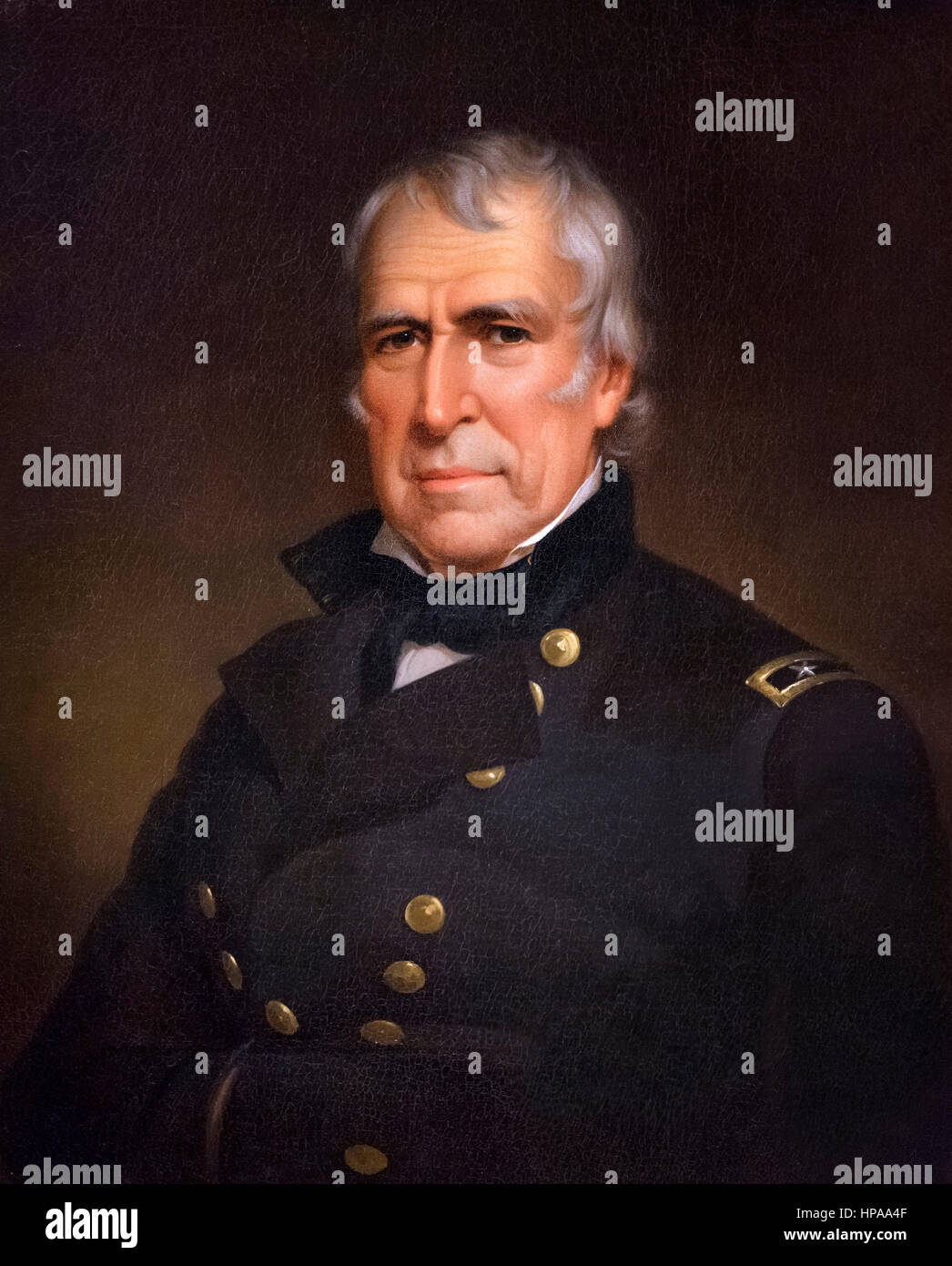 Zachary Taylor. Portrait du 12e président des États-Unis Zachary Taylor (1784-1850) par James Reid Lambdin, huile sur toile, 1848 Banque D'Images