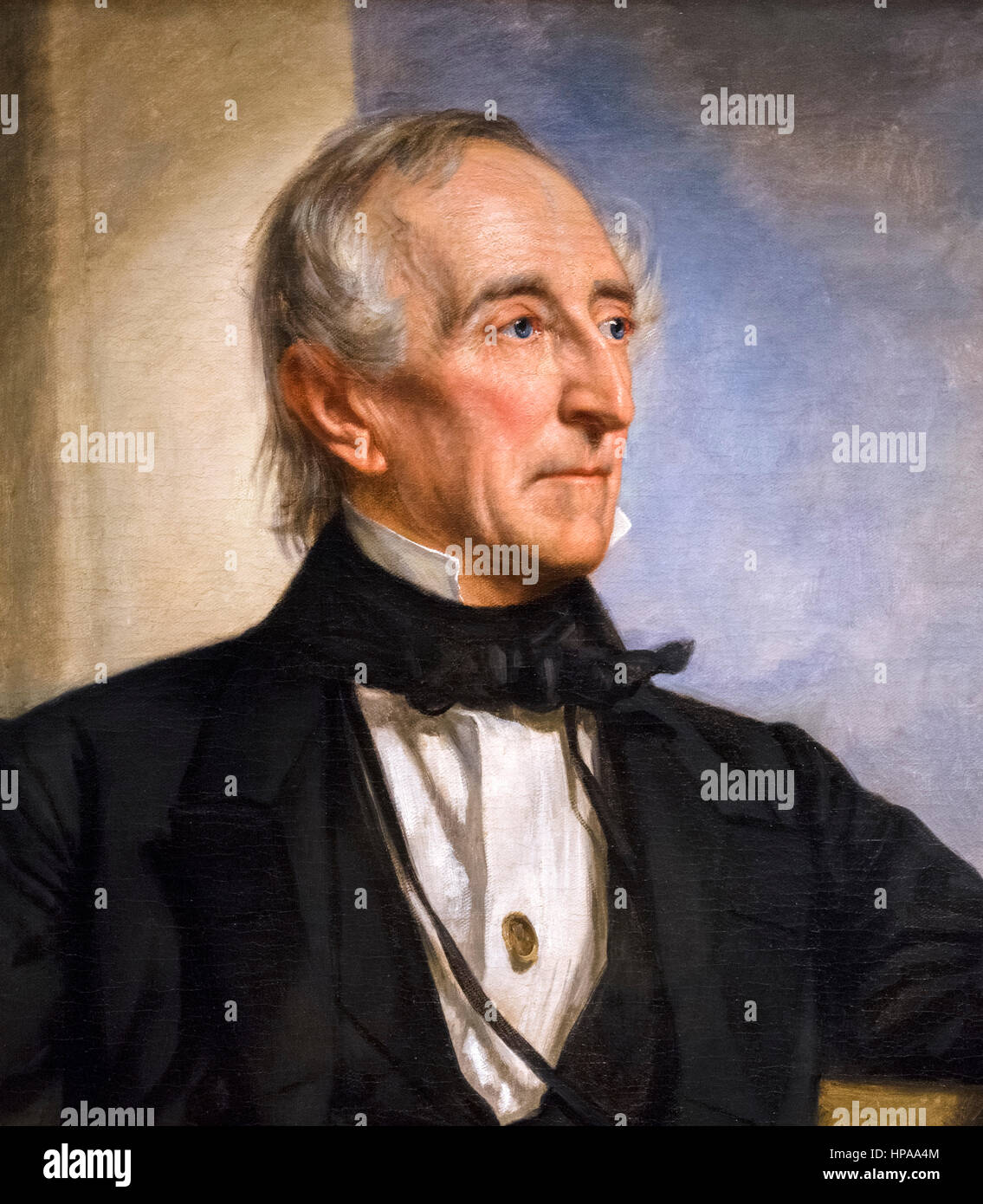 John Tyler (1790-1862) Portrait du 10e Président des Etats-Unis, par George Peter Alexander Healy, huile sur toile, 1859. Détail d'une grande peinture, HPAA4Y. Banque D'Images