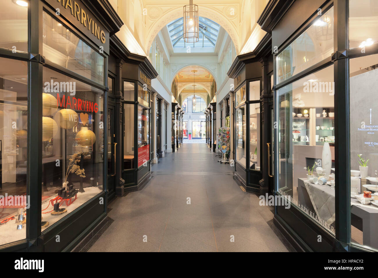 Passage Mellin, Arcades de l'Alster, Hamburg, Allemagne Banque D'Images