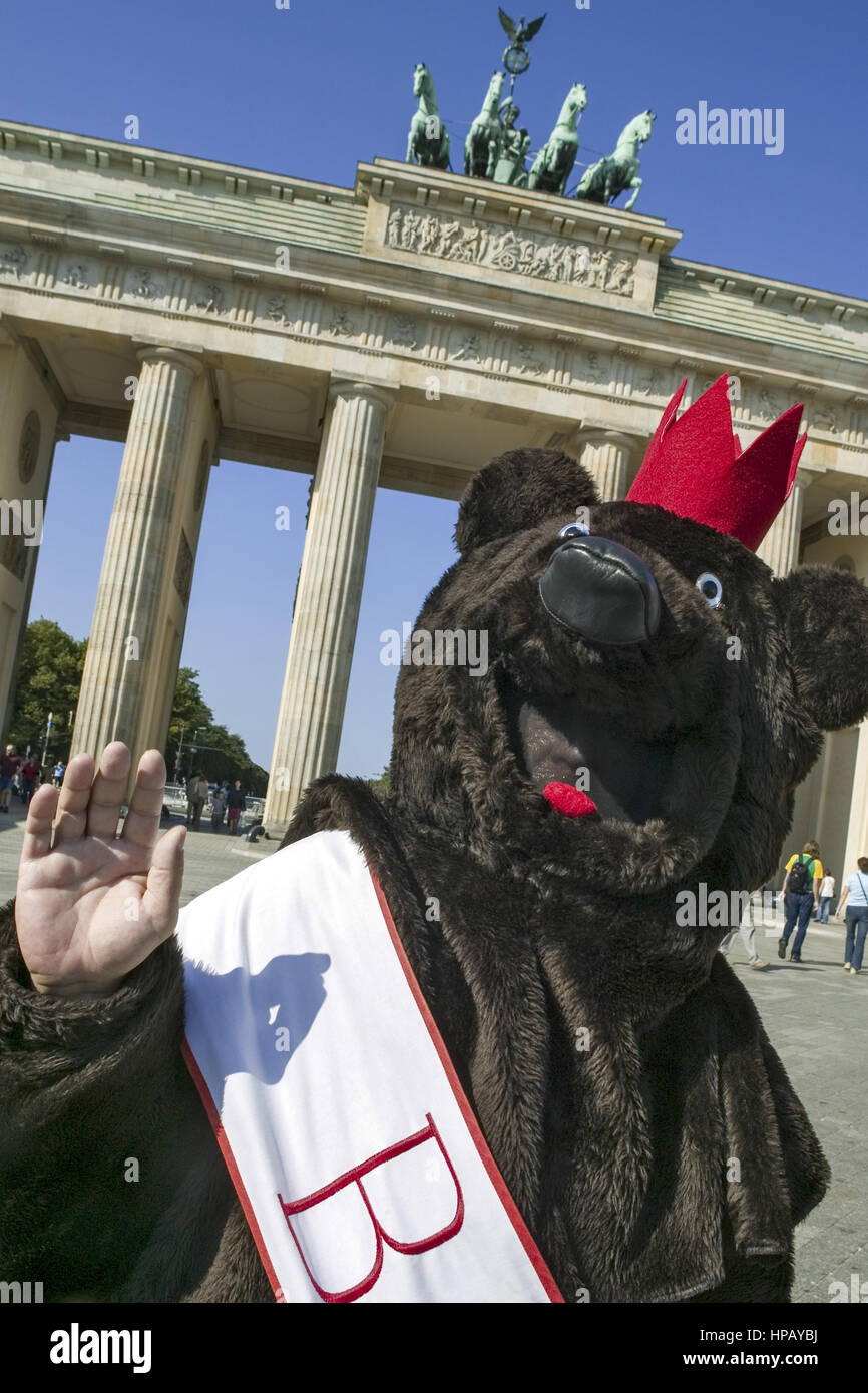 Berliner Baer, Brandenburger Tor, Berlin Banque D'Images