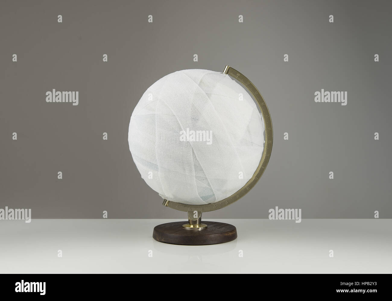 Globus mit verband, symbolbild Banque D'Images