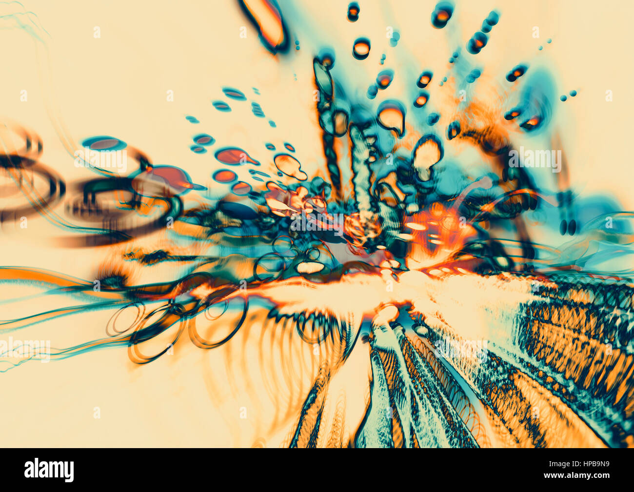 L'art numérique du mouvement abstrait moderne,blots floue colorée Banque D'Images