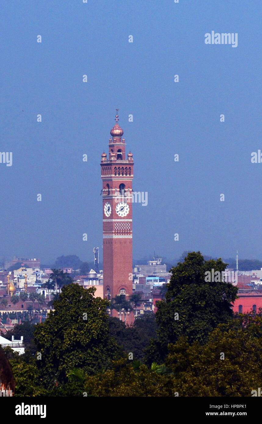 La tour de l'horloge de Husainabad à Lucknow. Banque D'Images