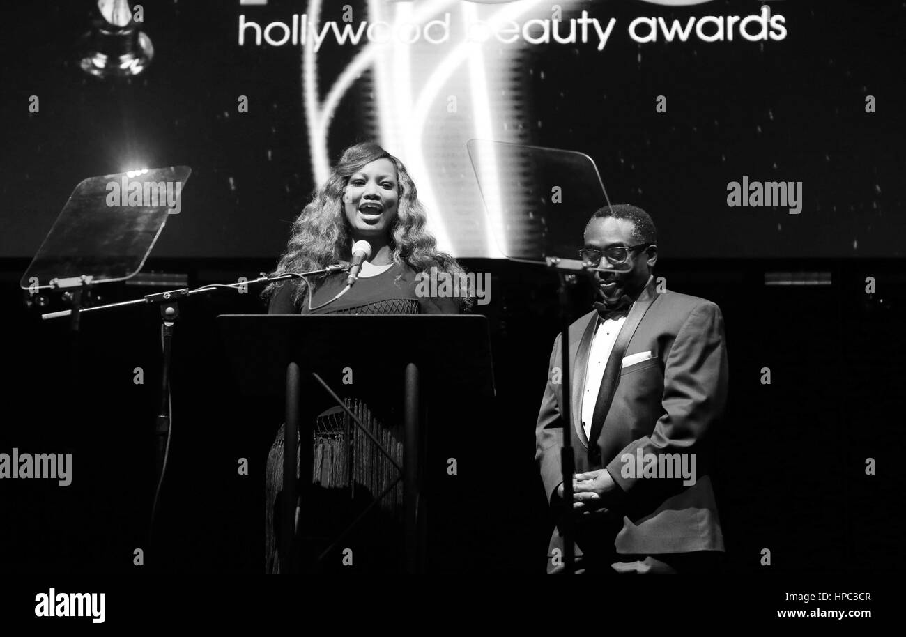 Hollywood, CA. Feb 19, 2017. Garcelle Beauvais, Sterfon Demings, au 3ème congrès annuel Prix Beauté Hollywood Show, à Hollywood en Californie Avalon le 19 février 2017. Credit : Faye Sadou/media/Alamy Punch Live News Banque D'Images