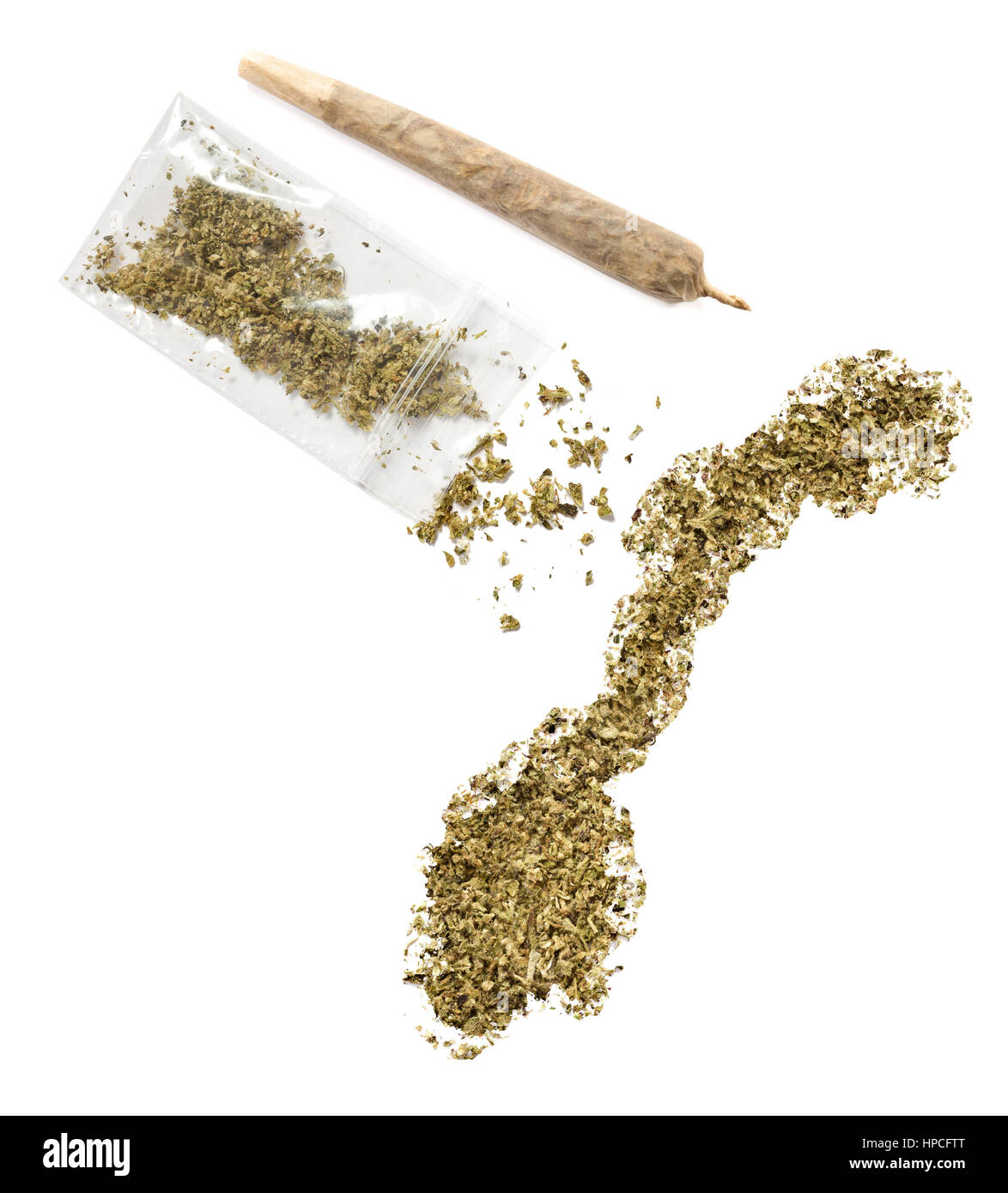 Poncé en forme de mauvaises herbes que de la Norvège et de l'articulation.(série) Banque D'Images