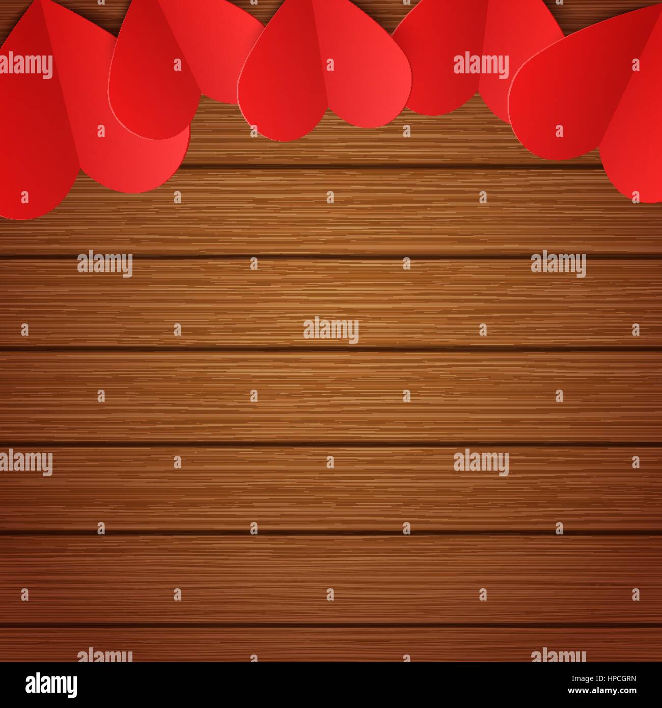 Vector background avec papier rouge coeurs, Valentines Day toile avec copie espace pour votre conception Illustration de Vecteur