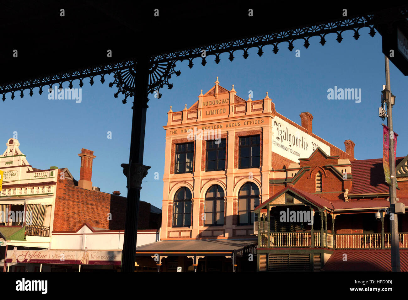 Ville minière de Kalgoorlie, Australie occidentale l'architecture de la rue Banque D'Images